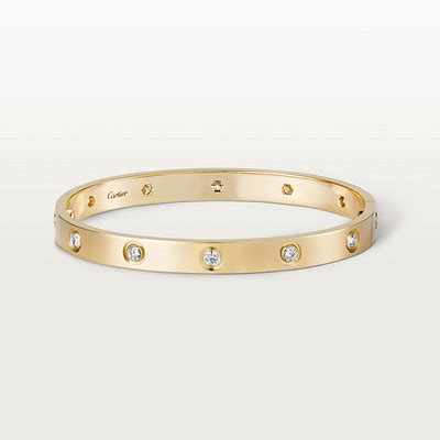 cartier love bracelet with 10 diamonds|cartier diamond love bracelet used.